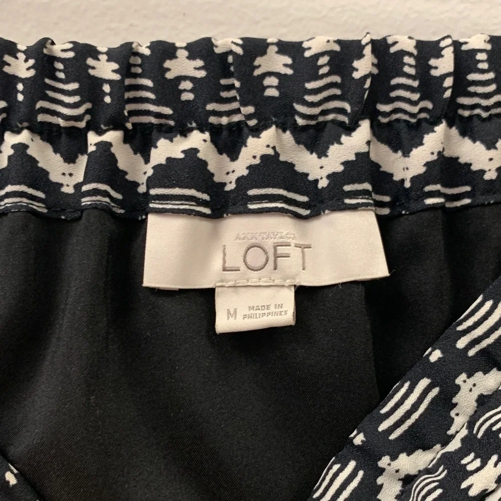 LOFT Monochrome Geometric Pencil Skirt Women’s Medium